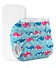 Baby Reusable Cotton Printed Pocket Diaper With 1 Insert 0-12 Months Pack of 1