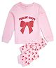 Unicorns Cotton Full Sleeves Feeling Cute Printed Night Suit - Pink
