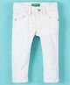 UCB Cotton Knit Full Length Solid Colour Trouser - White