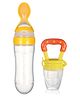 Kritiu Fruit And Food Nibbler & Feeder Combo Pack of 2- Yellow