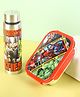 Marvel By SKI Avengers Zenith Combo- Steel Lunch Box 600 ml & Slim Steel Water Bottle 350 ml (Color and Print may vary)