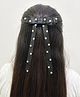 Lime By Manika Bow Applique Pearl Detailed Hair Clip - Black &  Off White