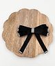 Lime By Manika Bow Applique Stone Studded Hair Clip - Black