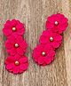 Lime By Manika Set Of 2 Floral Embellished Hair Clips - Pink & Gold
