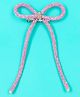 Lime By Manika Pearls Embellished Stoned Bow Detailed Hair Clip - Pink