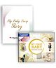 Clapjoy My Baby Bump Story Pregnancy Journal and Baby Record Book Combo | Lovely Gift for First Time Moms