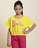 Kidsville Cotton Half Sleeves Mattel Featuring Barbie Printed Tee - Yellow