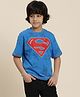 Kidsville Cotton Half Sleeves DC Featuring Superman Printed Tee - Blue