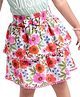Babyhug Single Jersey Knit Mid Thigh Skirt With Floral Print - White