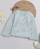 Tiny Girl Full Sleeves Flower Applique Detailed Shimmer Top - Light Green