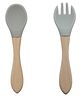 Ji and Ja Baby Fork and Spoon Set Newborn Toddler Feeding Utensils Cutlery Set Feeding Supplies with Storage Box Set 2