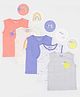 Mi Arcus  Cotton Sleeveless Rainbow Print Vests Pack of 5 Multi Colour