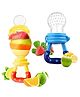 BabyGo Organic Baby's BPA-Free Silicone Nipple Food Nibbler for Fruits -Multicolor
