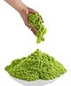 BabyGo Soft Space Sand Clay for Indoor Playing Moldable 500g in Resealable Bag with Free Big Mould -Green