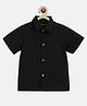 Charkhee Half Sleeves Solid Shirt - Black