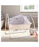 R for Rabbit Lullabies Baby Cradle Automatic Swing with 5 Point Safety Harness, Remote Control, Mosquito Net, Timer, Soothing Music for Kids Age 0-2 Years Weight Upto 12 Kg (Cream)