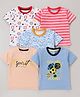 OHMS Single Jersey Sleeveless Starfish Printed T-Shirts Pack of 5 -  Multicolor