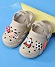 Babyoye Clogs with Strap Closure & Applique - Beige