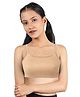 D'chica Sleeveless Double Layer Thin Strap Cotton Training Bra - Skin