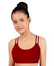 D'chica Sleeveless Solid Criss Cross Training Bra - Maroon