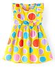 Babyhug Poplin Woven Frill Sleeves Polka Dots Printed Frock - Multicolour