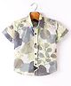 Little Kangaroos Half Sleeves Shirt Tropical Theme - Yellow