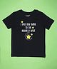 Be Awara Half Sleeves I Love My Nanu Text Printed Tee - Black
