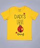 Be Awara Half Sleeves Dadis Love Bug Text Printed Tee - Yellow