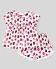 Babyhug Single Jersey Knit Half Sleeves Night Suit Apple Print - White