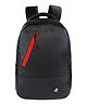 Mike Bags Faux Leather Laptop Backpack Black - Height 7 Inches