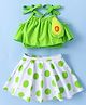 Kookie Kids Sleeveless Two Piece Swimsuit with Polka Dot Print - Green