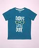 Be Awara Half Sleeves Dadus Little Dude Text Printed Tee - Navy Blue