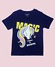 Be Awara Half Sleeves Magic & Unicorn Printed Tee - Navy Blue