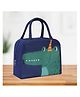 KARBD Insulated Lunch Box Bag with Aluminium Foil Insulation - Blue Colour, Green Crocodile Design