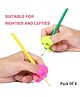 Mihar Essentials Silicone Pencil Grips Two-Finger for Kids Handwriting Pencil Holder for Children Preschoolers Writing Training Gripper Set for Kids- Pack Of 4 Multicolor