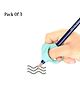 Mihar Essentials Silicone Pencil Grips Two-Finger for Kids Handwriting Pencil Holder for Children Preschoolers Writing Training Gripper Set for Kids- Pack Of 3 Multicolor