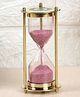Ximdeco Brown Brass And Glass Sand Hour Glass