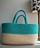 Jasmey Homes Twin Tone Toy Basket - Green & Beige
