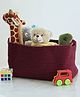 Jasmey Homes Rectangular Cotton Basket - Maroon