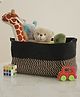 Jasmey Homes Rectangular Cotton Basket - Black and Beige