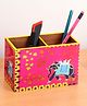 Duli Enamel Coated Multipurpose Cutlery Holder Spoon Stand Table Organizer - Pink