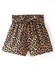 CrayonFlakes Leopard Printed Rayon Shorts - Brown