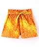 CrayonFlakes Tye Dye & Bandhani Printed Belt Detailed Shorts - Yellow