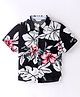 CrayonFlakes Half Sleeves Floral Printed Shirt - Black