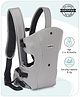 Babyhug  Elegant 3-in-1 Baby Carrier: Lightweight, Breathable fabric, Ergonomic design, Padded straps, Waist belt, 3 carry positions (inward, outward, back), Adjustable seat, Washable cover, Supports up to 15 kg- Grey