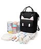 Babymoon Multifunction Diaper Backpack Style Kitty Print Diaper Bag - Black