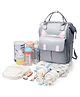 Babymoon Multifunction Diaper Backpack Style Kitty Print Diaper Bag - Grey