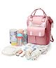 Babymoon Multifunction Diaper Backpack Style Kitty Print Diaper Bag - Pink