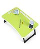 Smart Multipurpose Foldable Laptop Table with Cup Holder Solid Colour  - Green