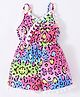 Kookie Kids Sleeveless  Printed Jumpsuit with Lace Detailing - Multicolour